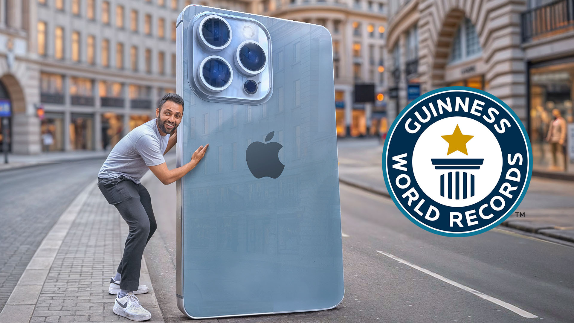 'Video thumbnail for Largest Smartphone feat. Mrwhosetheboss - Guinness World Records'