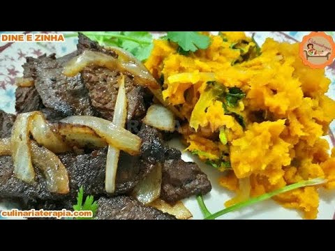 'Video thumbnail for Quibebe Purê Rústico de Abóbora e Tirinhas de Alcatra Aceboladas Igual a Comida de Buteco'