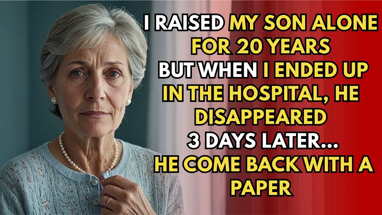 Video thumbnail for I CARED FOR MY SON FOR 20 YEARS, BUT WHEN I WAS HOSPITALIZED, HE VANISHED. THEN HE CAME BACK…