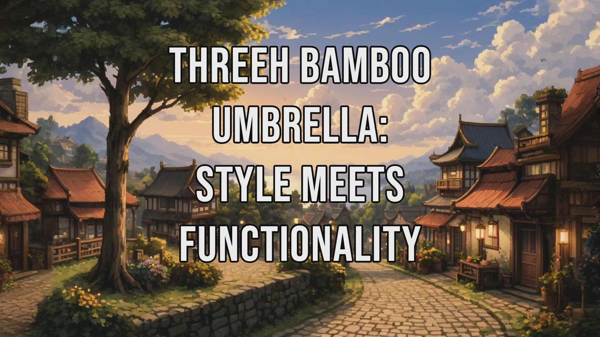 'Video thumbnail for Threeh Bamboo Umbrella: Style Meets Functionality'