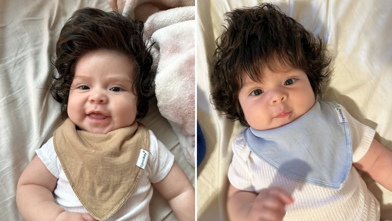 Video thumbnail for Baby Goes Viral Due To Incredible Head Of Hair