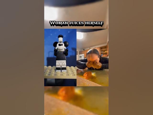 Video thumbnail for Woman Juices Herself 💀🍊🧃