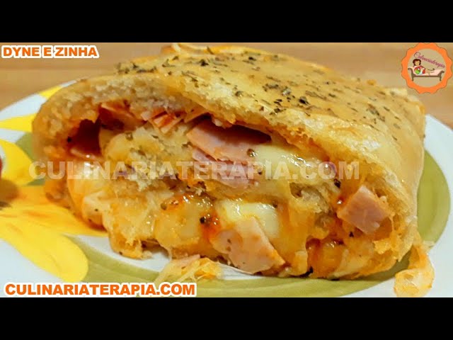 'Video thumbnail for Pizza Enrolada Fácil e Rápida - A Melhor Massa de Pizza - Culinária Terapia por Dyne e Zinha'