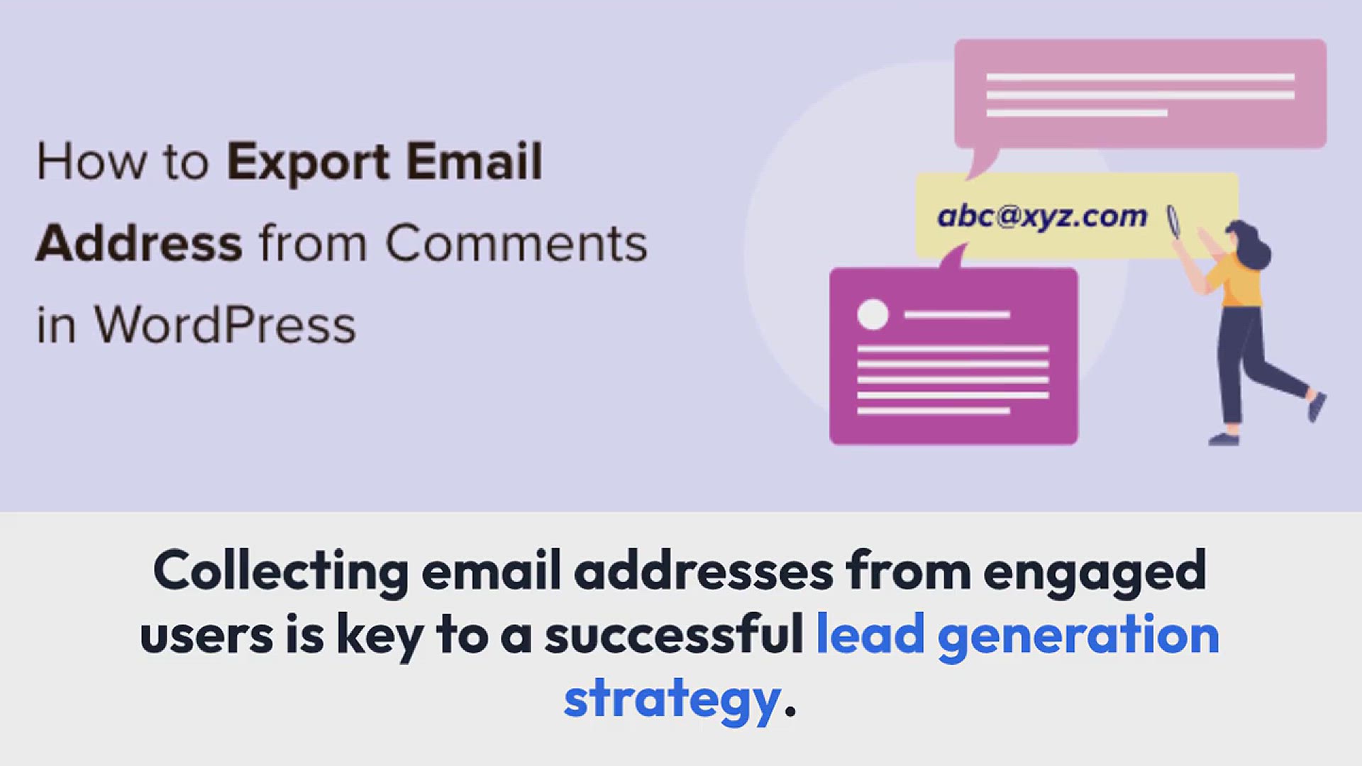 'Video thumbnail for How to Export Email Addresses from WordPress Comments'