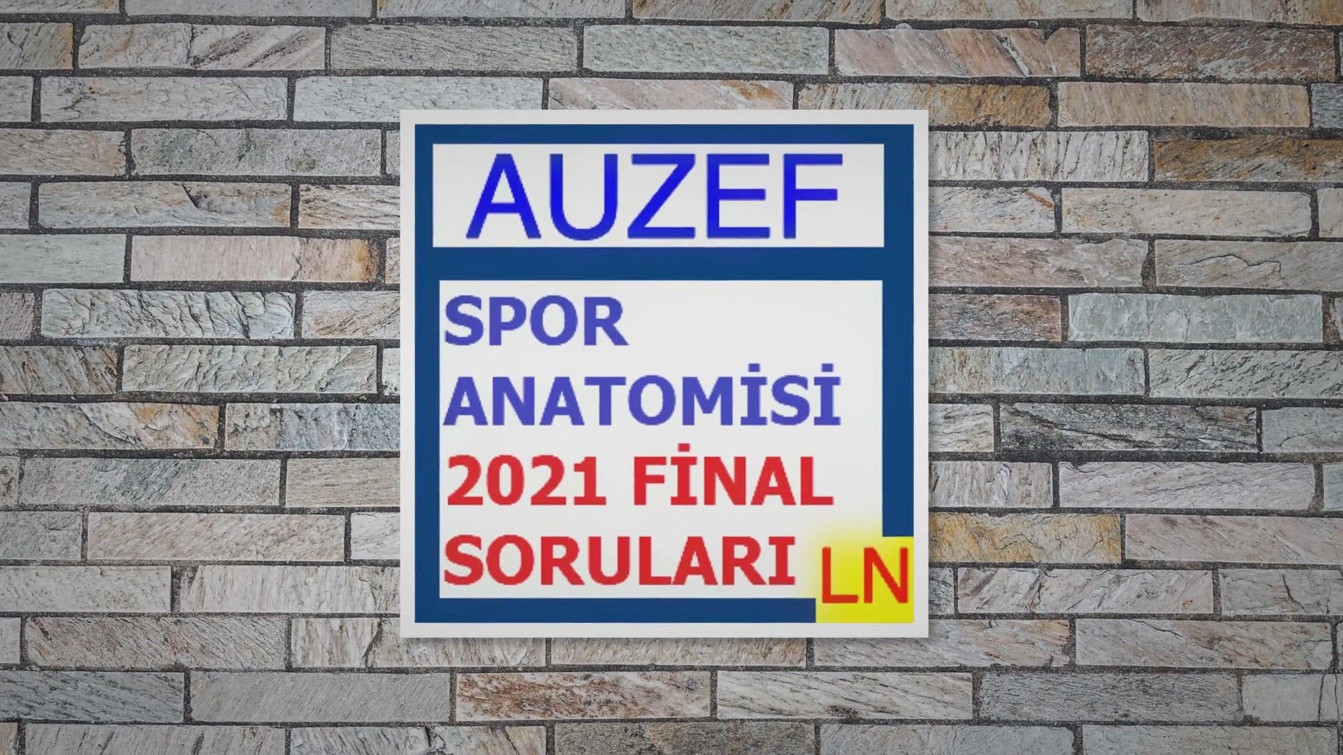 'Video thumbnail for Spor Anatomisi 2021 Final Soruları'