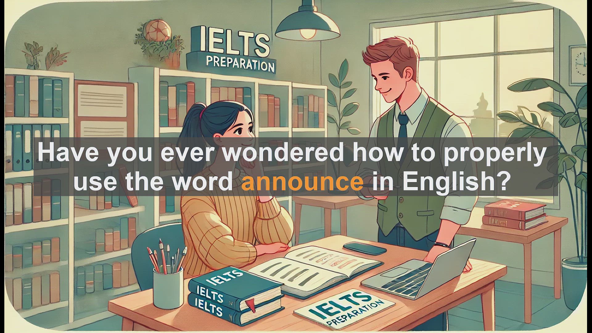 'Video thumbnail for 2500 Must Know IELTS 5.5 Vocabulary - How to Use 'Announce' in English: IELTS Vocabulary Guide'