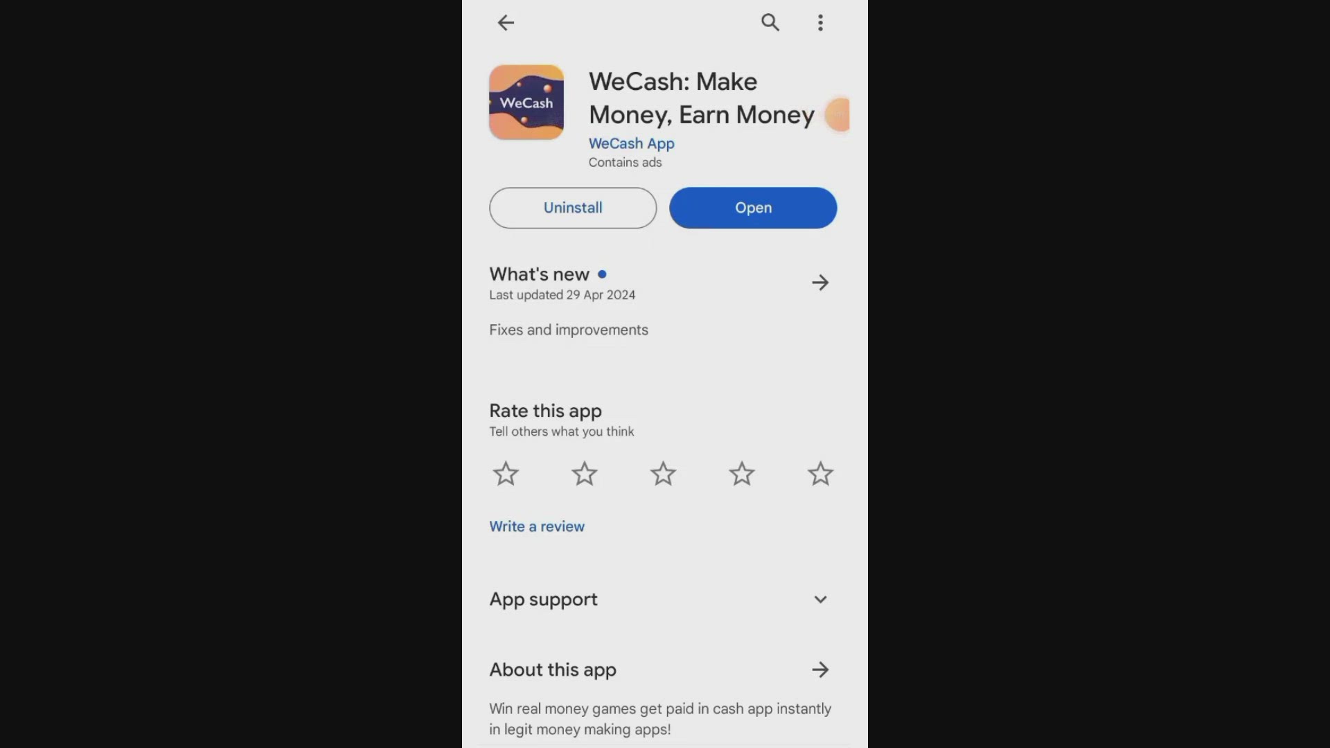 'Video thumbnail for مراجعة تطبيق WeCash | تطبيق WeCash حقيقي أم وهمي | تطبيق WeCash لكسب المال وكسب النقود'