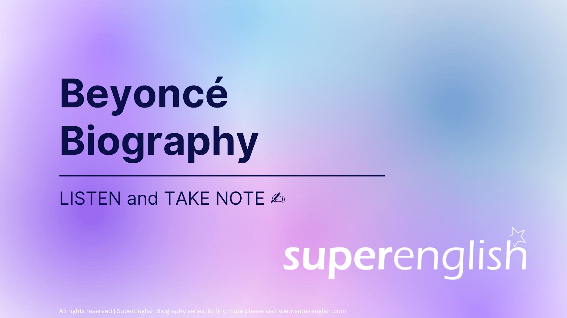 Video thumbnail for Beyonce