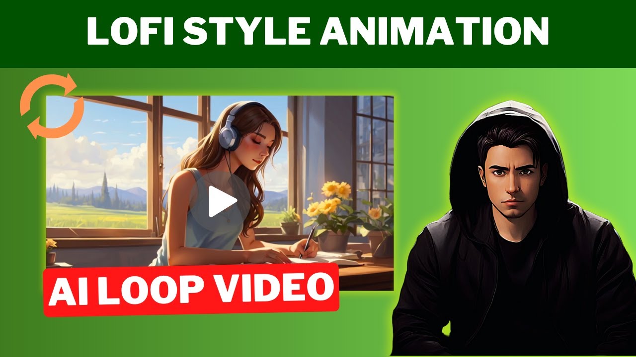 'Video thumbnail for How to Make a Loop Videos with FREE AI Tools | Lofi Animation Generator | Seamless Loop'
