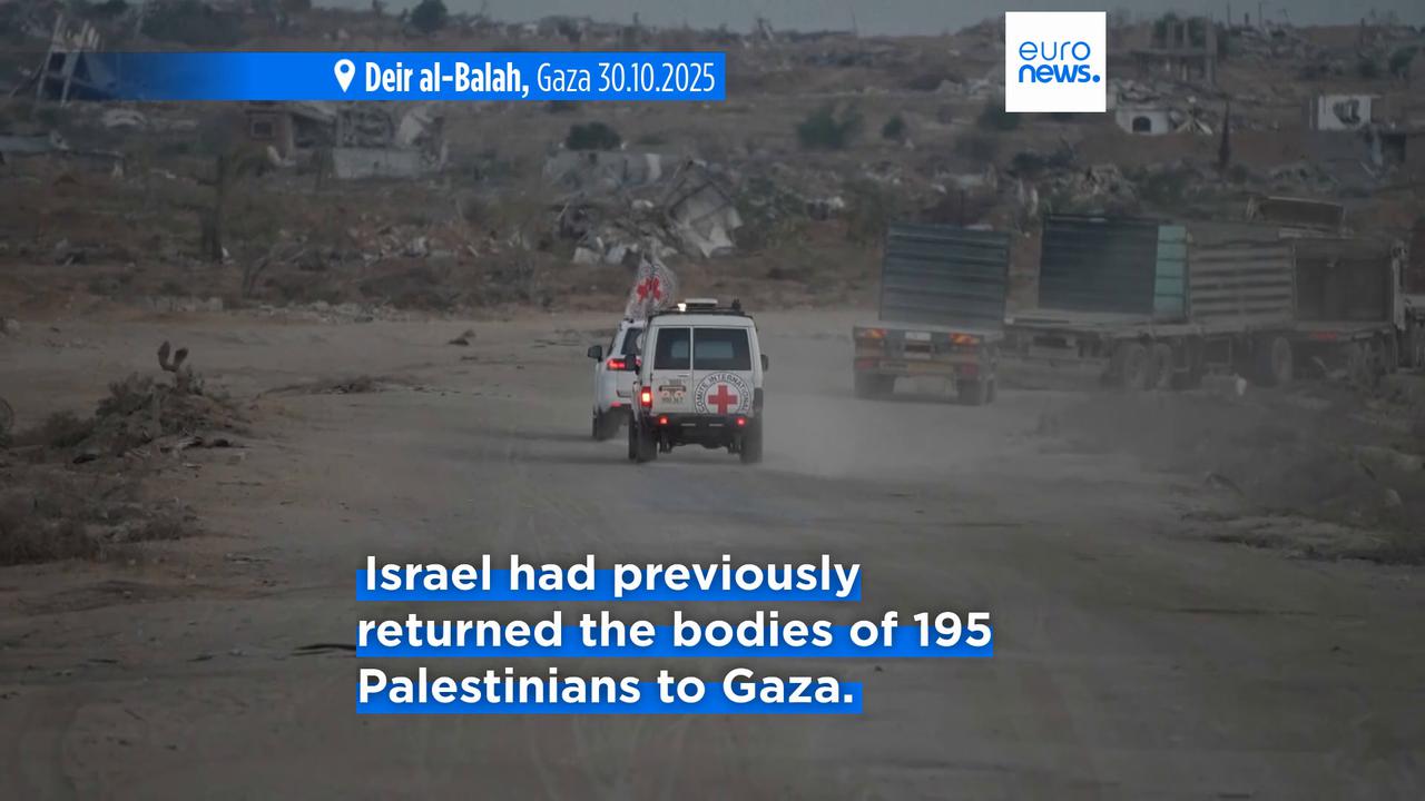 Video thumbnail for Israel confirms identities of two hostages' remains returned by Hamas
