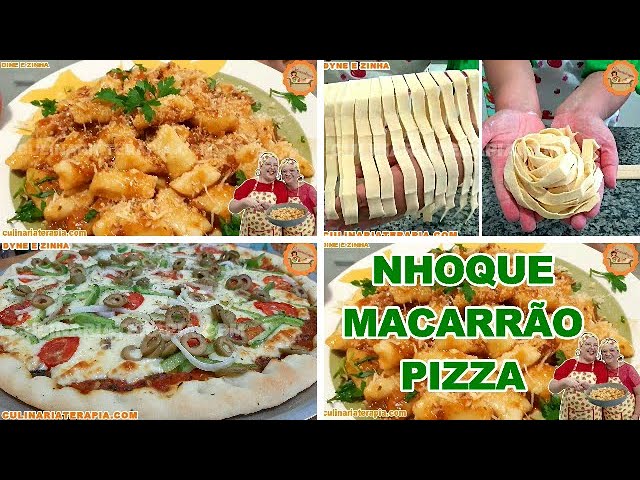 'Video thumbnail for Como fazer 3 receitas tradicionais de Massas Típicas Italianas - Culinária Terapia por Dyne e Zinha'