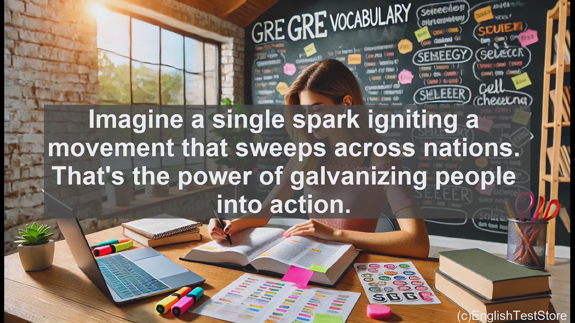 'Video thumbnail for GRE Vocabulary Lesson: Galvanizing Vocabulary - Powering Action and Change'