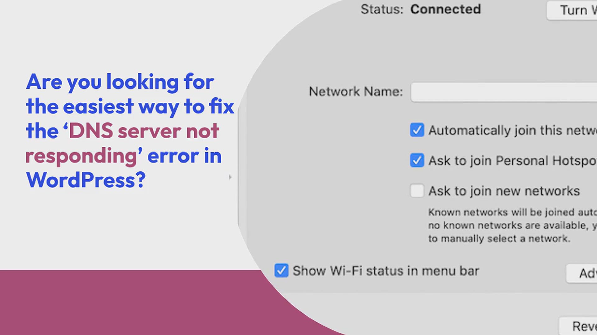 'Video thumbnail for How to Fix DNS Server Not Responding Error in WordPress (5 Ways)'