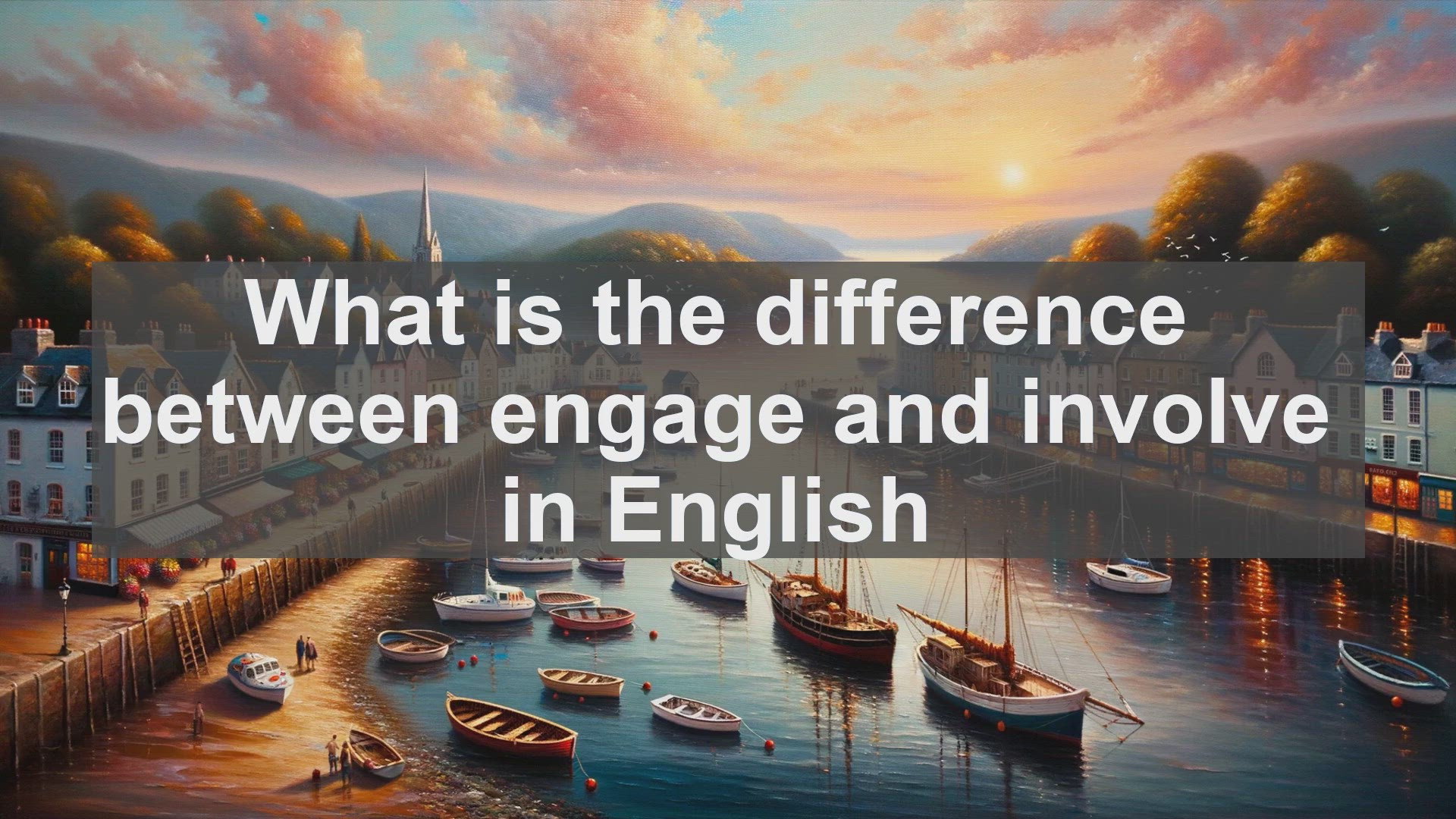 'Video thumbnail for What is the difference between engage and involve in English?'