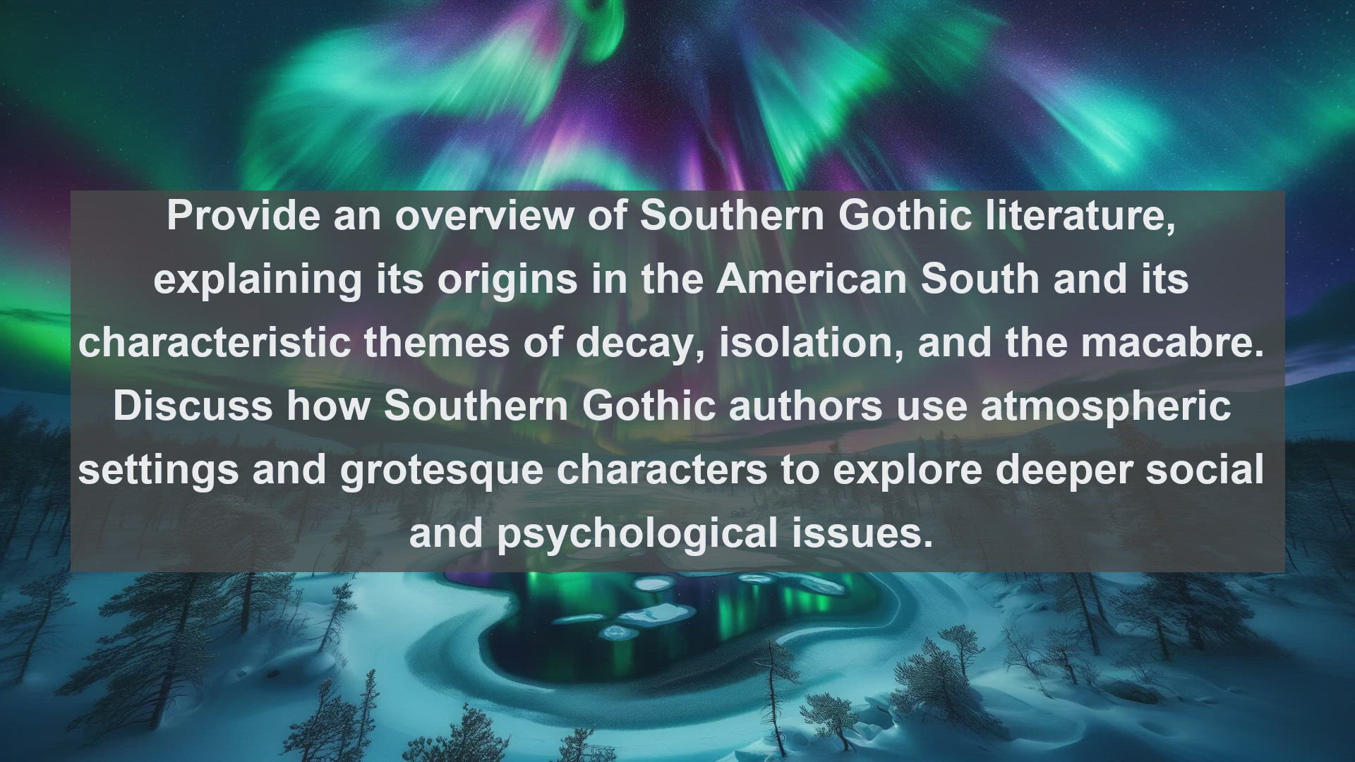'Video thumbnail for Top 10 American Southern Gothic Novels'