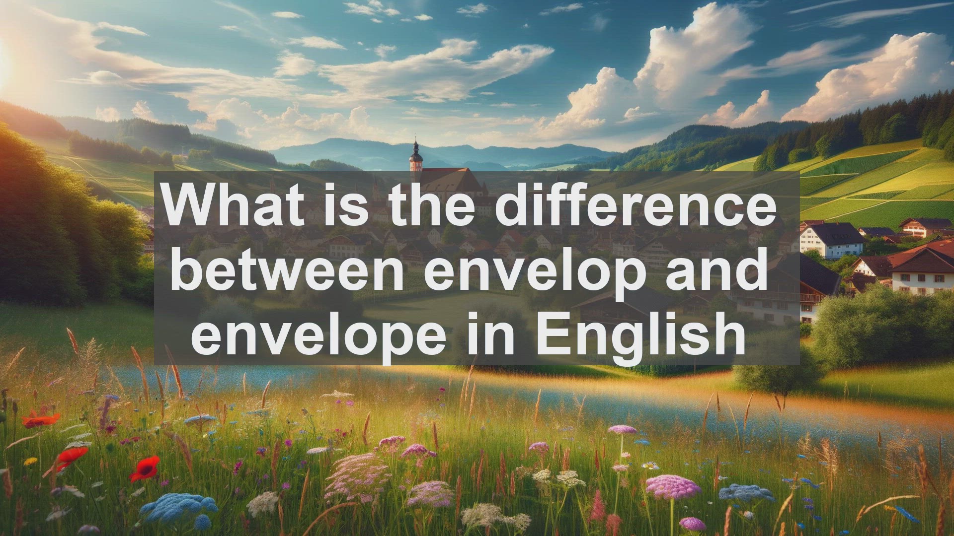 'Video thumbnail for What is the difference between envelop and envelope in English?'