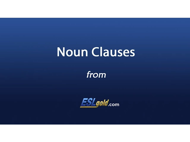 'Video thumbnail for Free English Lessons:  Noun Clauses'