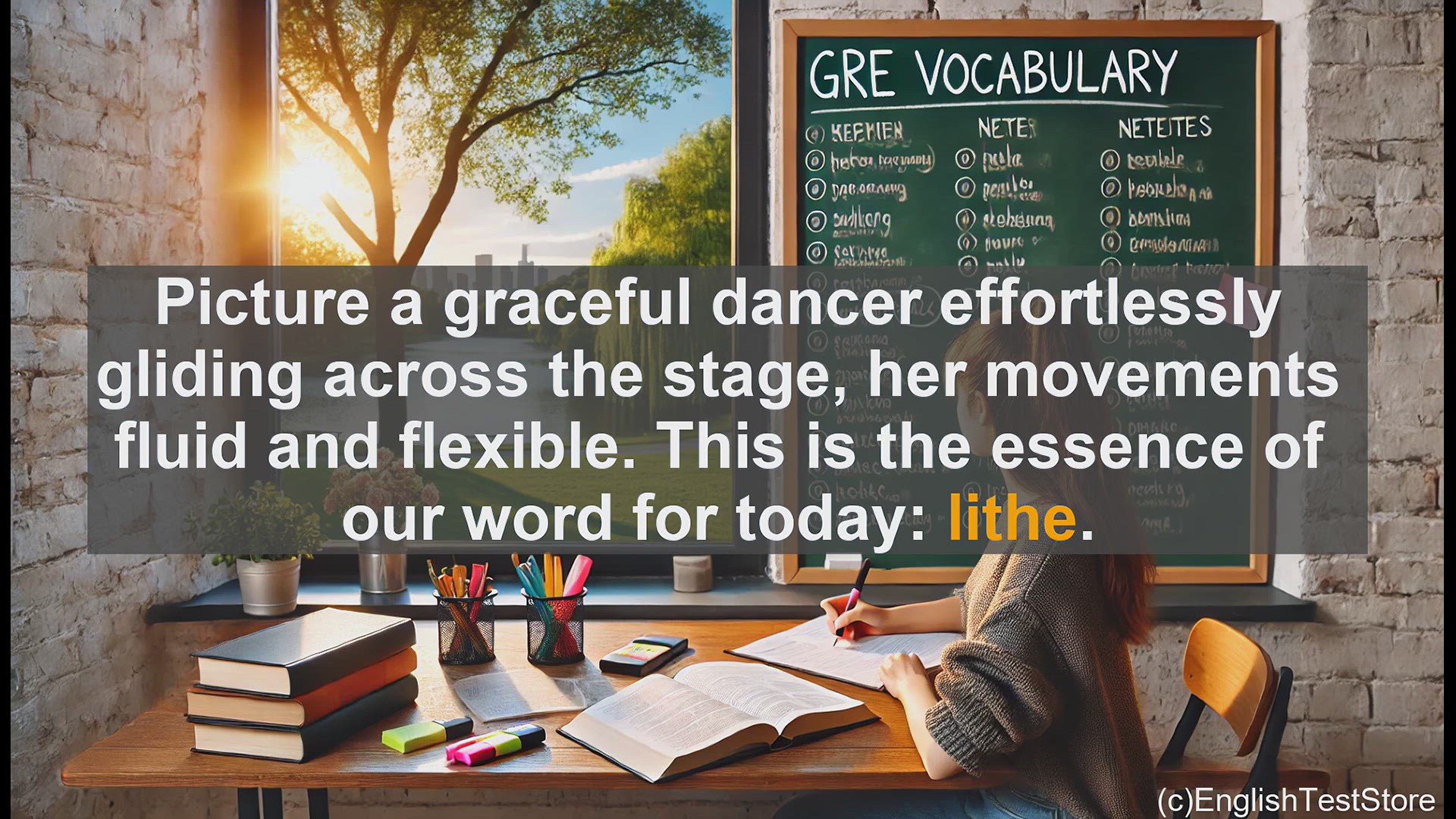 'Video thumbnail for GRE Vocabulary Lesson: The Graceful Art of Lithe Movement'