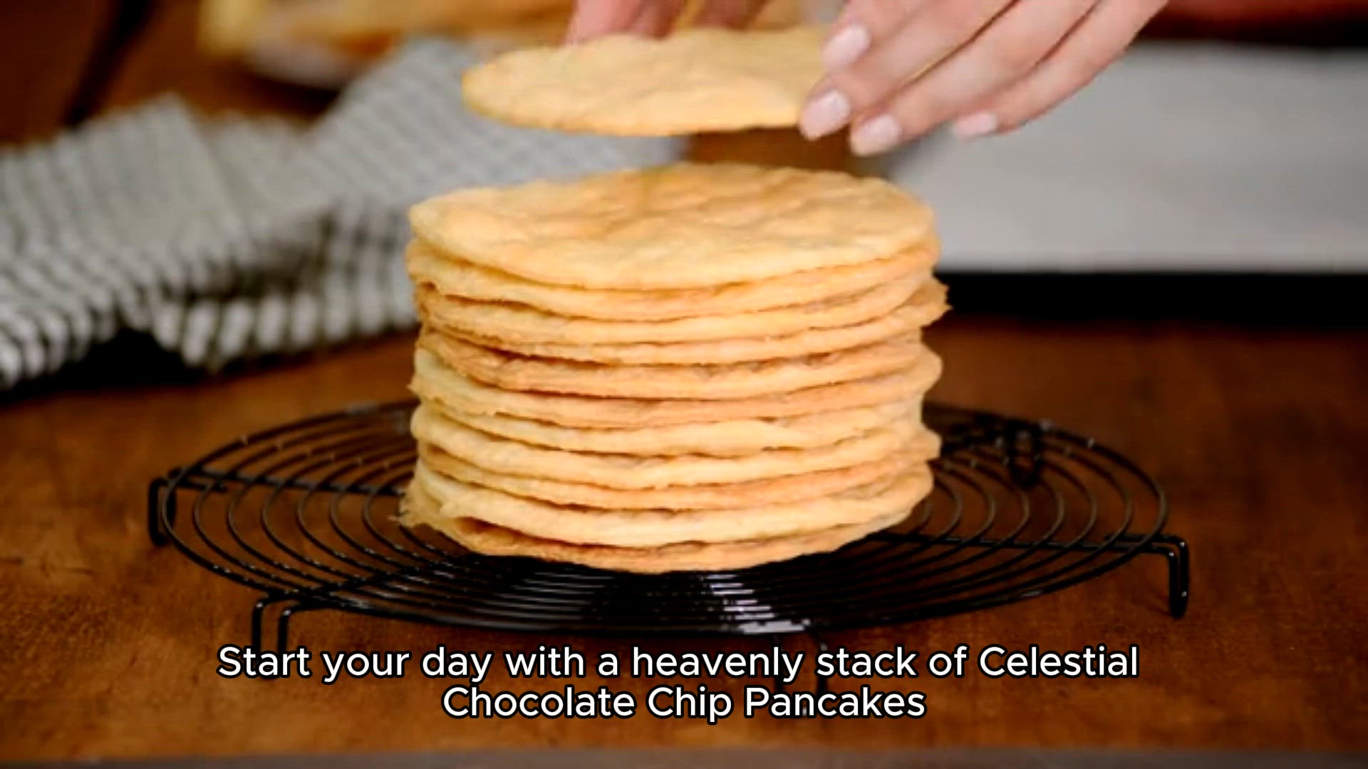 Video thumbnail for Celestial Chocolate Chip Pancakes