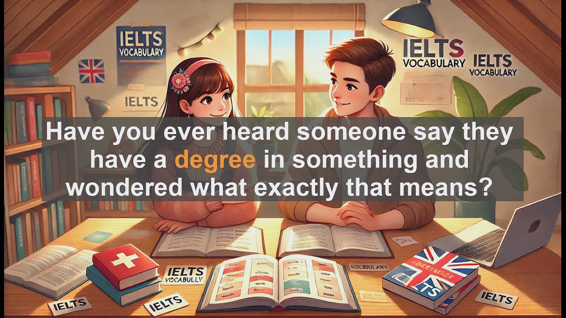 'Video thumbnail for 2500 Must Know IELTS 5.5 Vocabulary - Understanding 'Degree': Its Meanings and Uses in English'