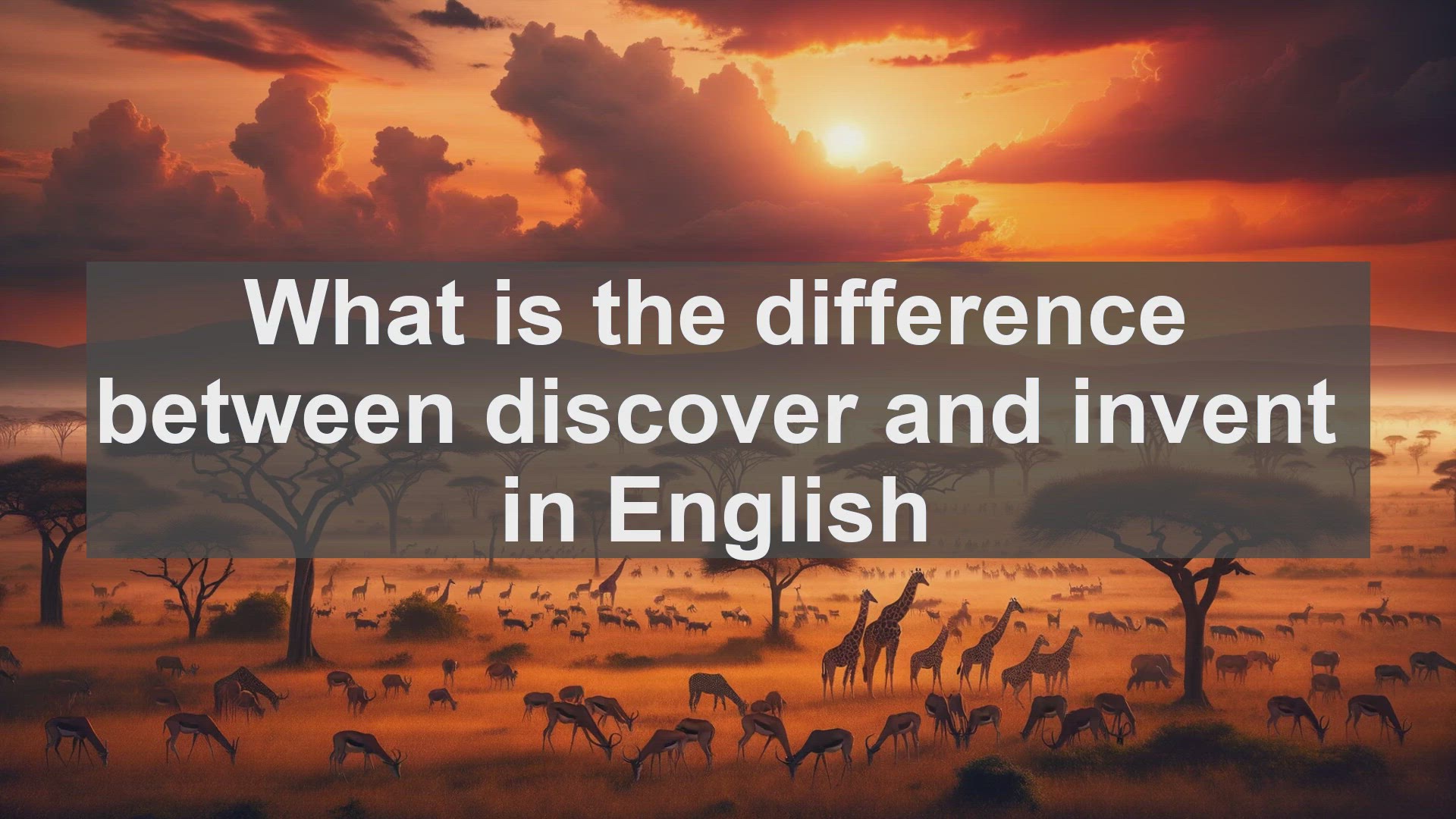 'Video thumbnail for What is the difference between discover and invent in English?'
