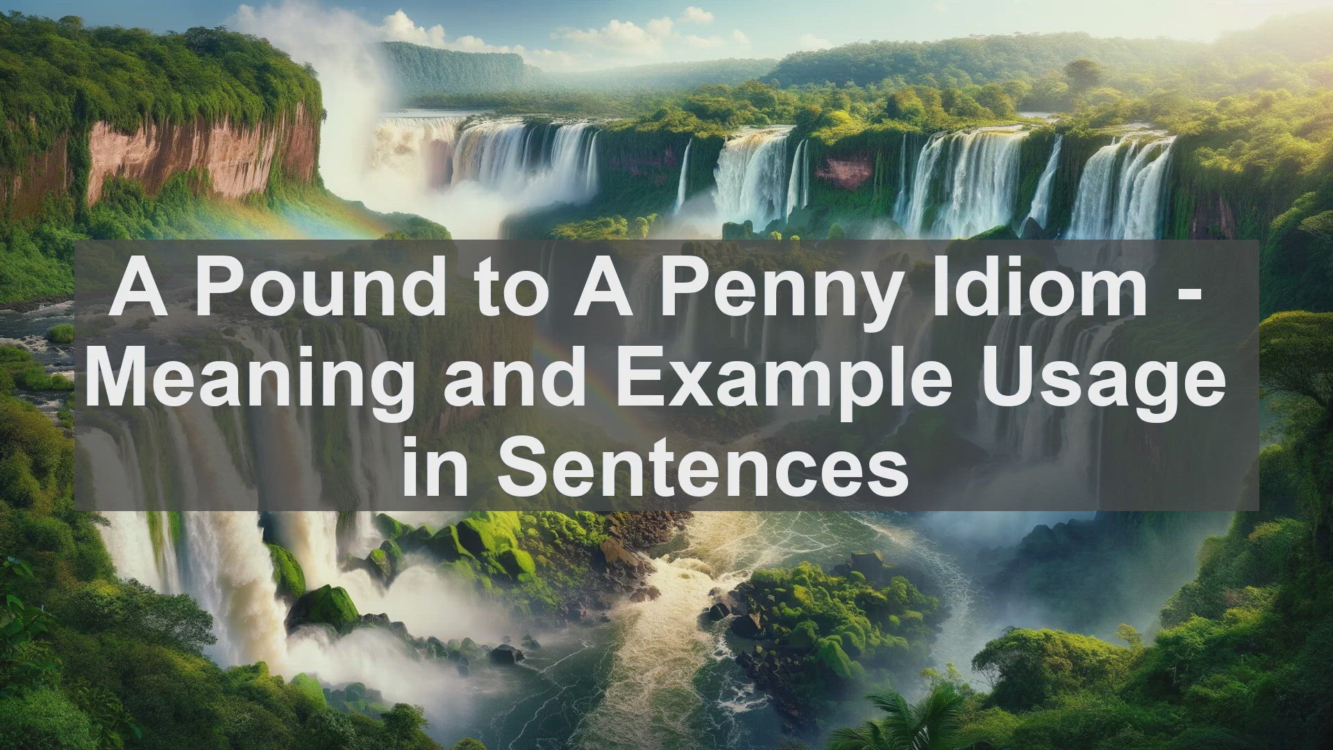 Video thumbnail for "A Pound to A Penny" Idiom: Meaning and Usage in Sentences