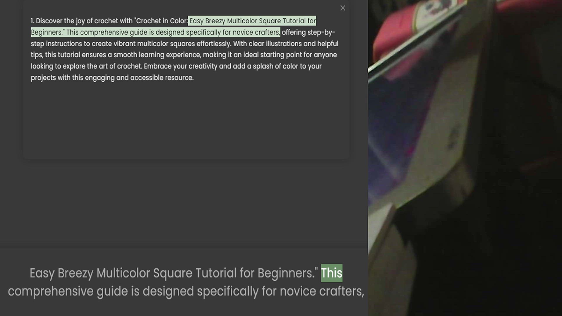 Video thumbnail for 1. Discover the joy of crochet with Crochet in Color Easy Breezy Multicolor Square Tutorial for Beginners. This comprehensive guide is designed specifically for novice crafters, offering step-by-step instructions to create vibrant multico