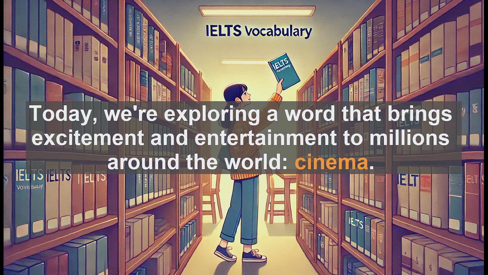 'Video thumbnail for 2500 Must Know IELTS 5.5 Vocabulary - Cinema: From Greek 'Movement' to Modern Entertainment'