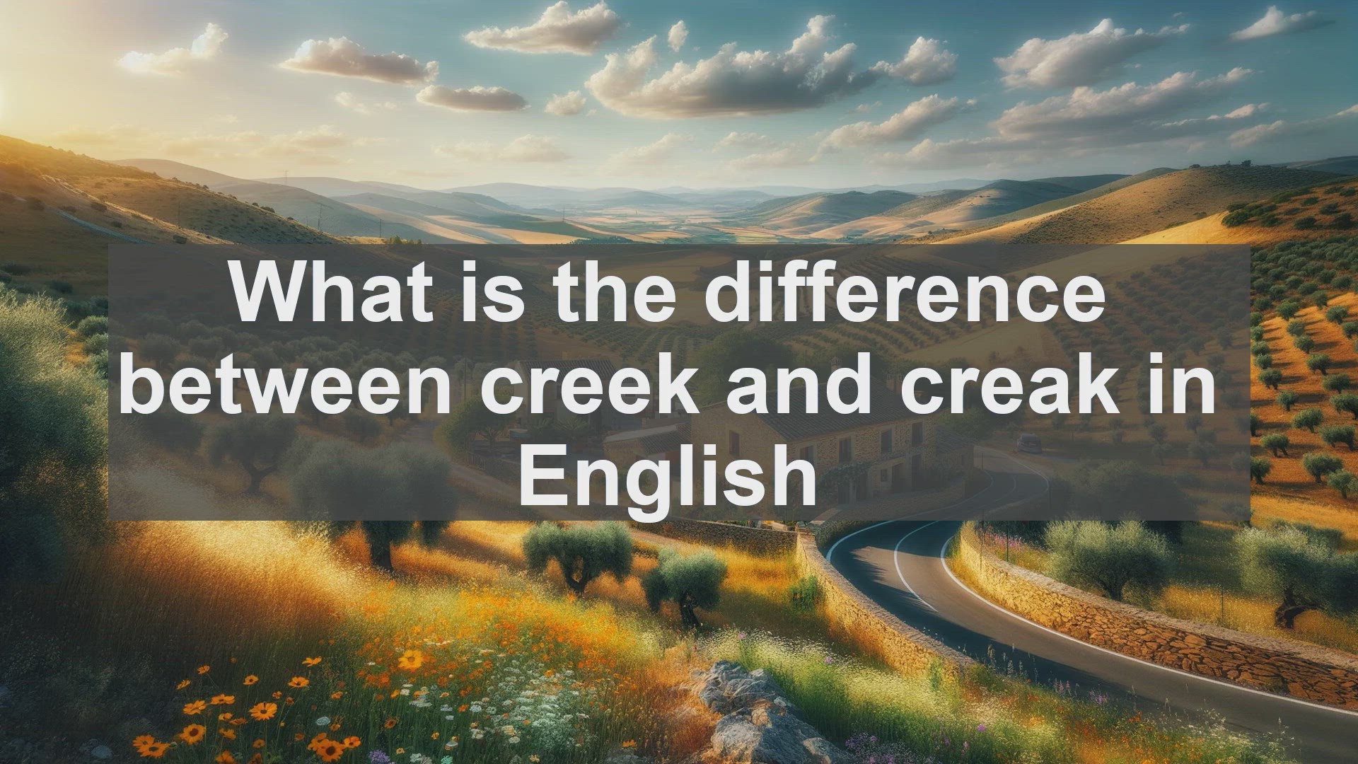 'Video thumbnail for What is the difference between creek and creak in English?'