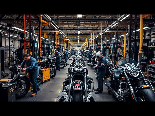 Video thumbnail for Inside US Harley Davidson Factory 2025 Assembly Line โ Building Motorbikes by Hand Step by Step!