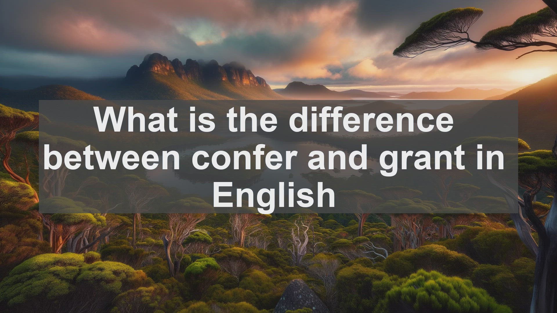 'Video thumbnail for What is the difference between confer and grant in English?'