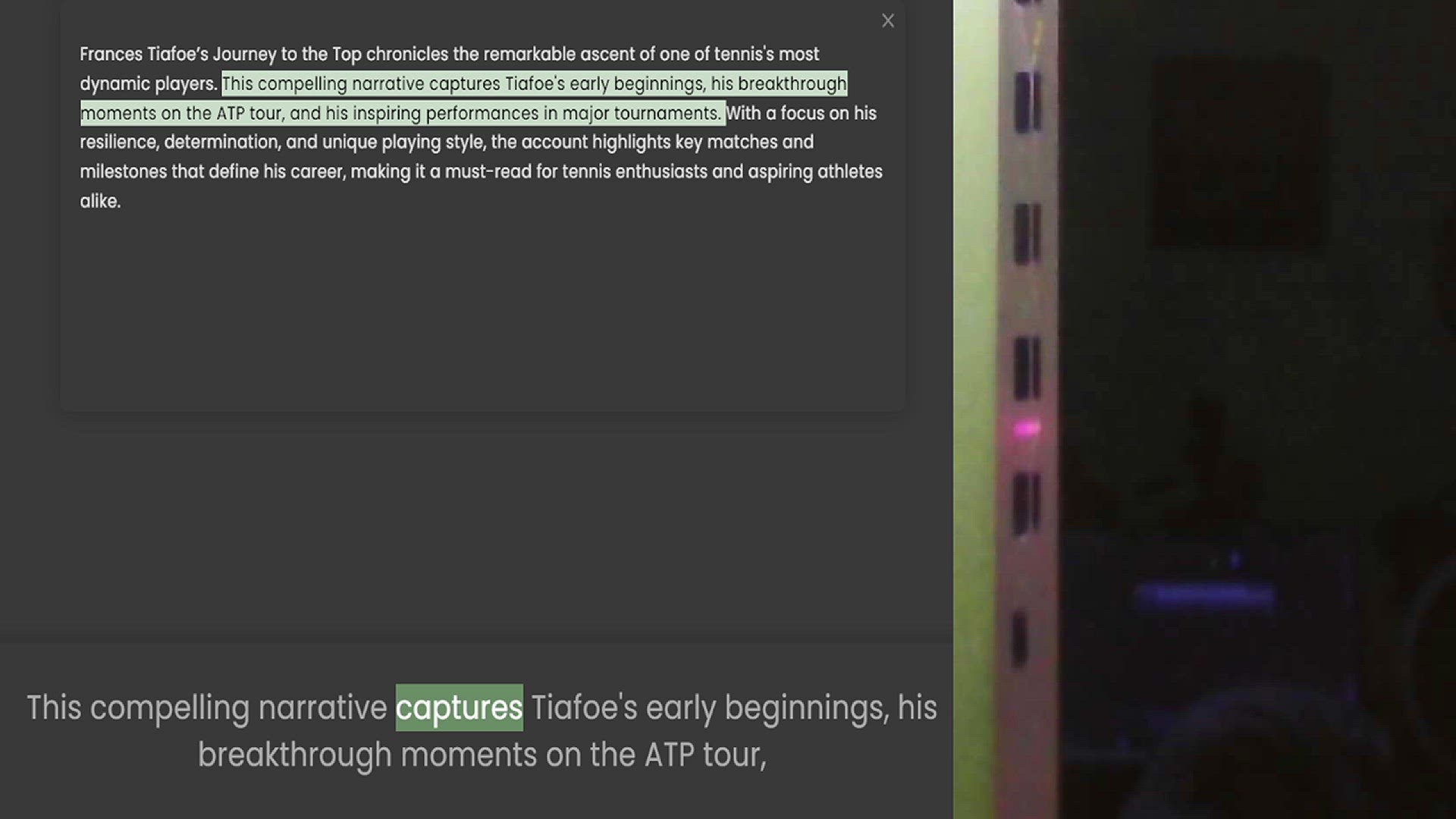 Video thumbnail for Frances Tiafoe’s Journey to the Top chronicles the remarkable ascent of one of tennis's most dynamic players. This compelling narrative captures Tiafoe's early beginnings, his breakthrough moments on the ATP tour, and his inspiring perfor