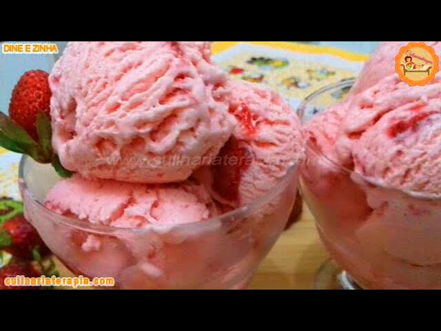 'Video thumbnail for A Melhor Receita de Sorvete de Morangos com Geleia e Cremosidade Imbatível!'