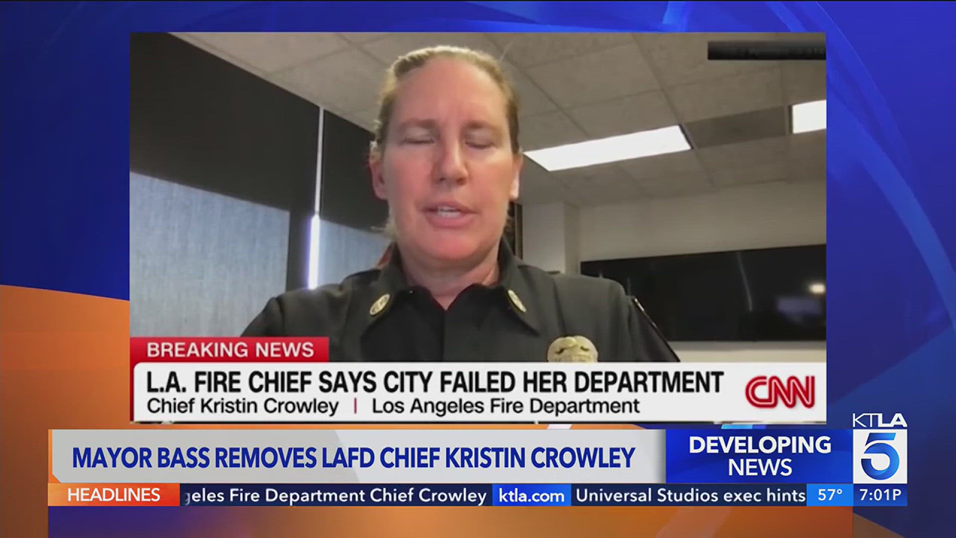 'Video thumbnail for L.A. Mayor Ousts Fire Chief Amid Rising Tensions!'