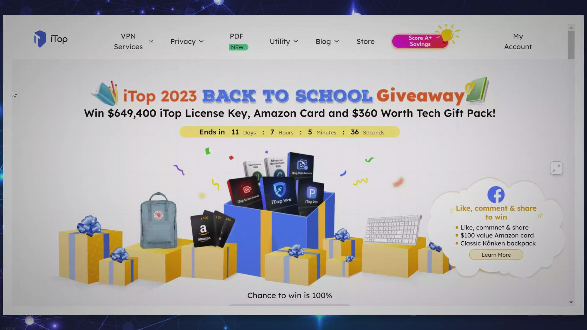 'Video thumbnail for Win Big with iTop's 2023 Back to School Giveaway: Software, Amazon Cards, and More!'
