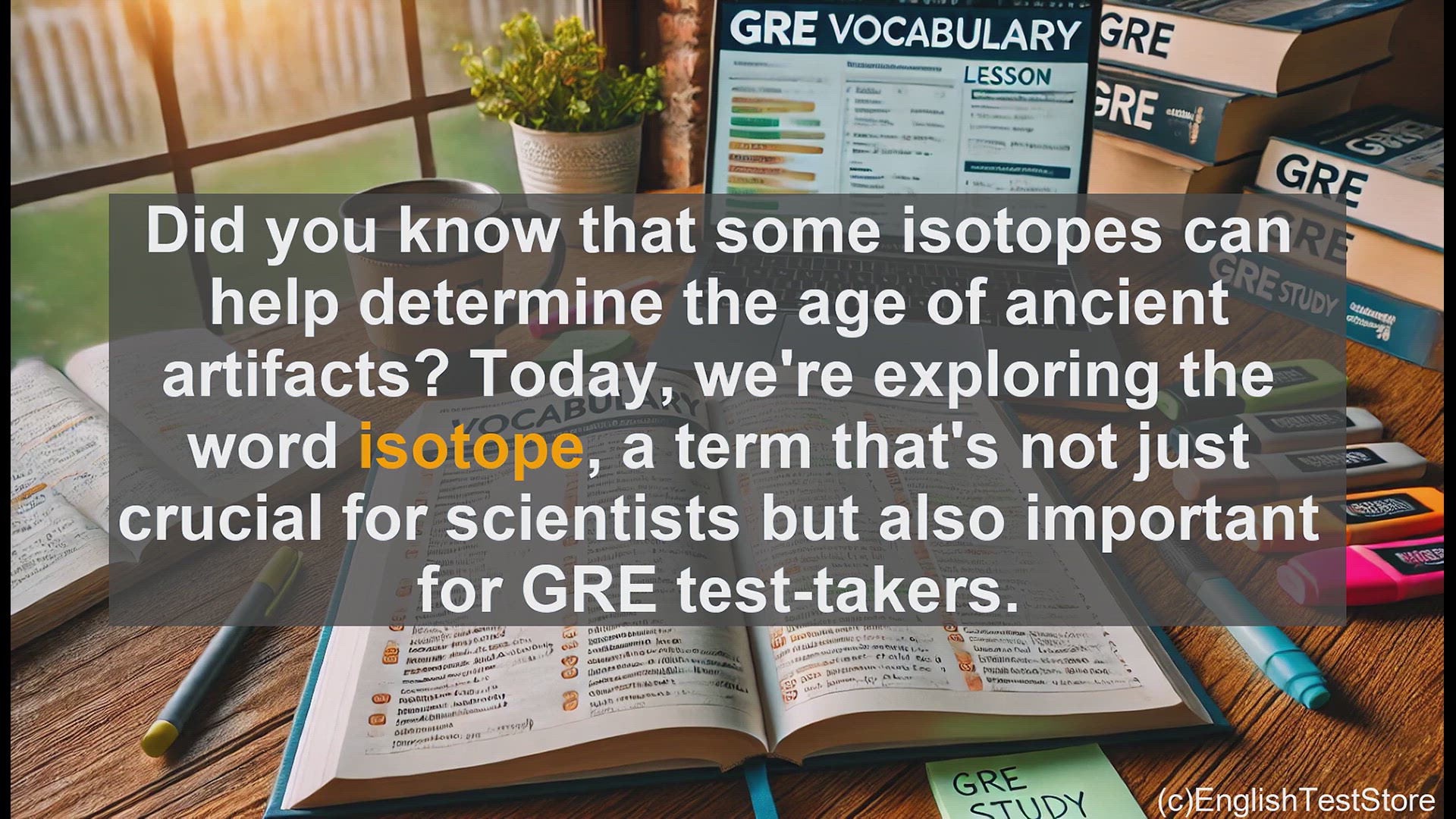 'Video thumbnail for GRE Vocabulary Lesson: Exploring the Concept of Isotopes'