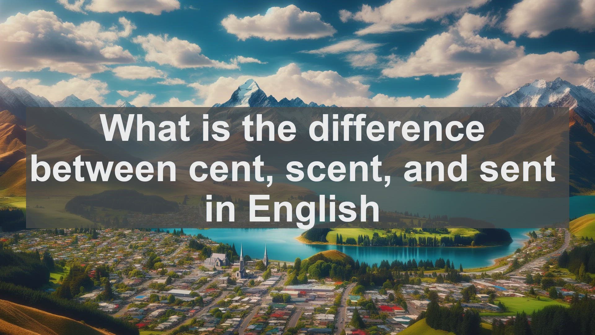 'Video thumbnail for What is the difference between cent scent and sent in English?'