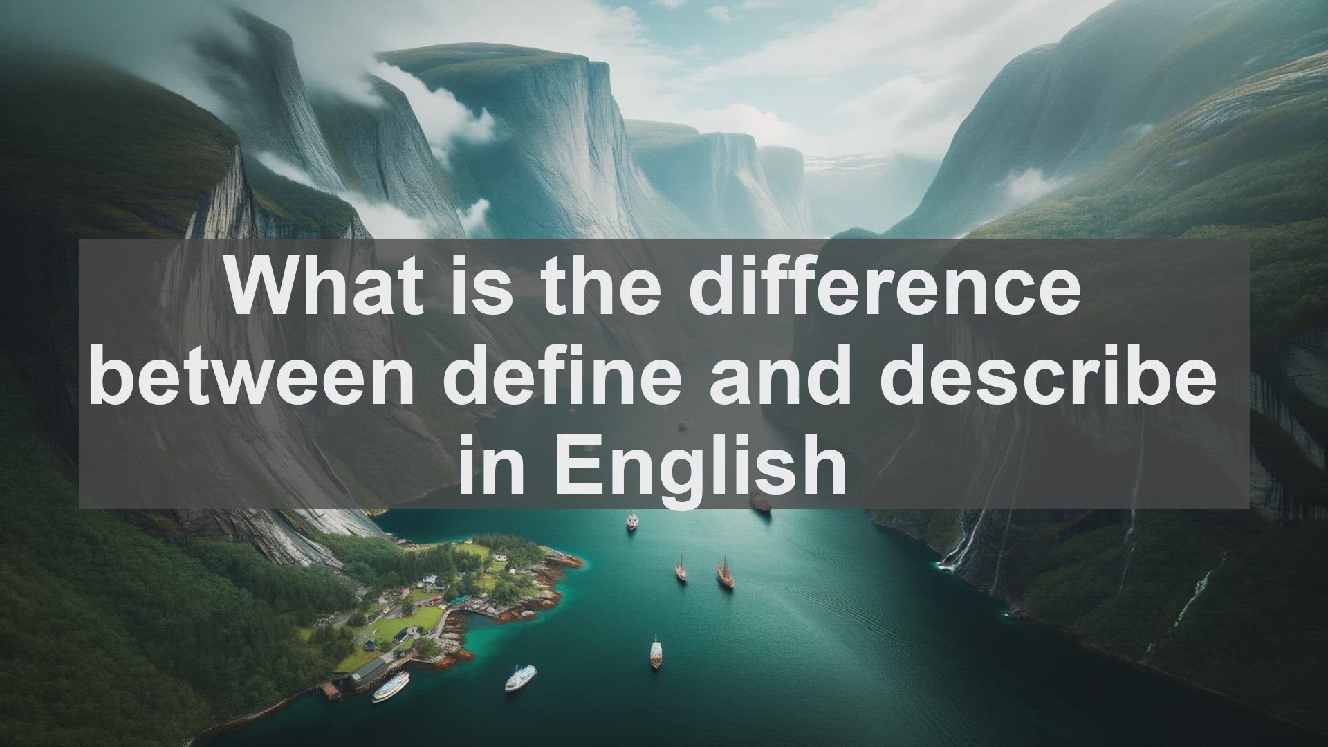 'Video thumbnail for What is the difference between define and describe in English?'