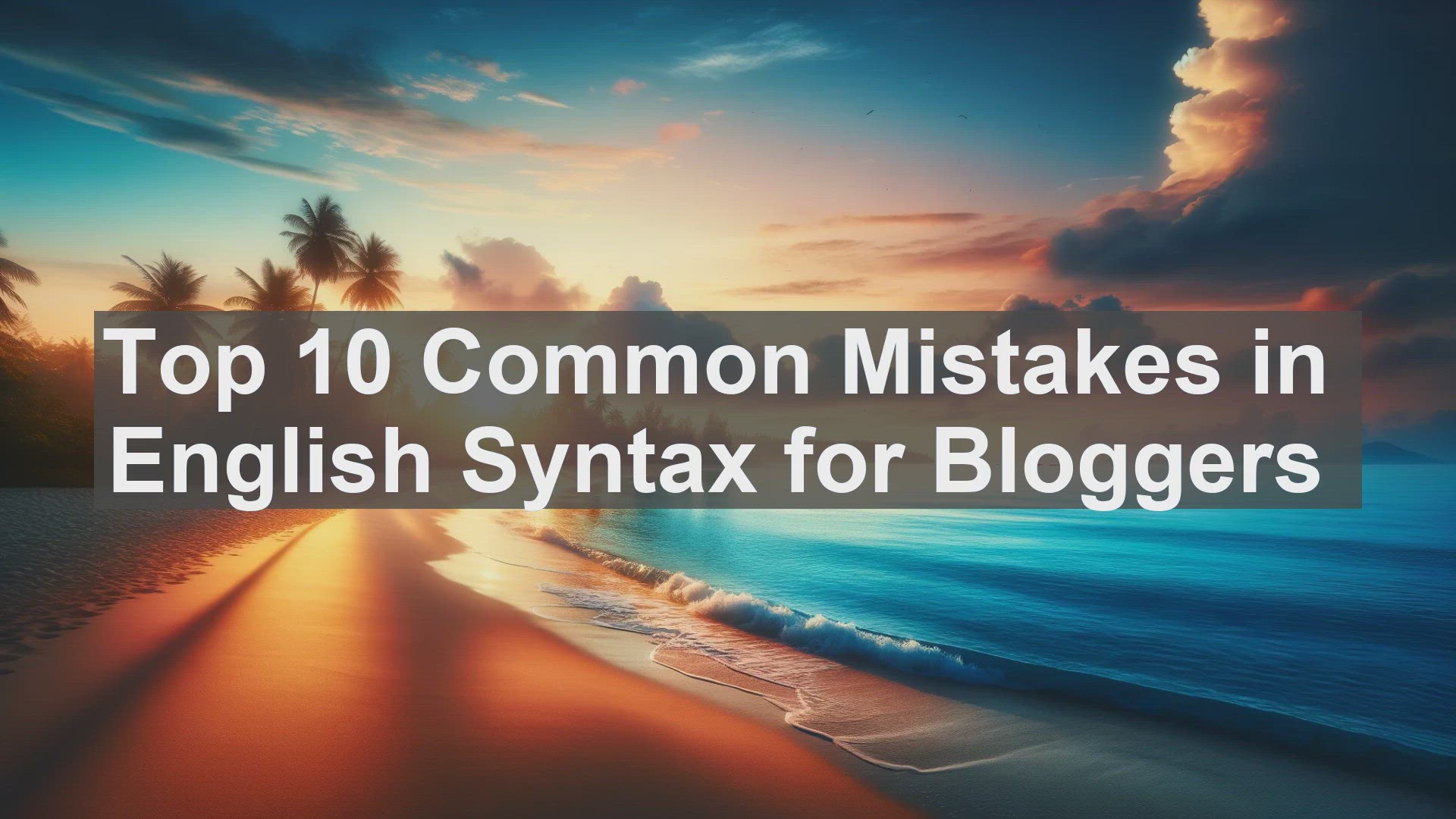 'Video thumbnail for Top 10 Common Mistakes in English Syntax for Bloggers'