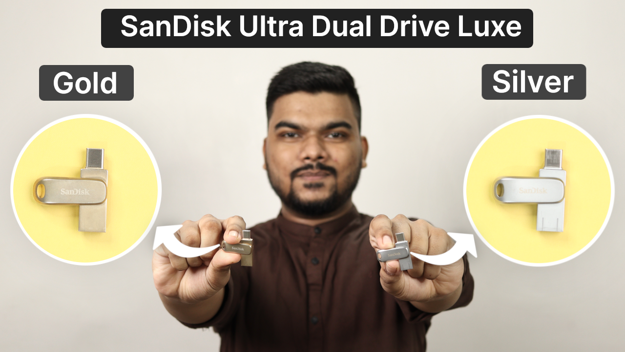 'Video thumbnail for SanDisk Ultra Dual Drive Luxe Gold vs Silver Pen Drive: Which is Better?'