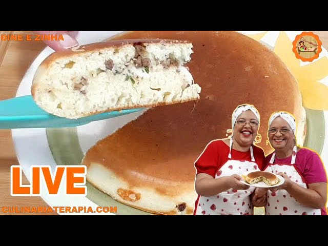 'Video thumbnail for Aprenda Como Fazer Bolo Salgado de Frigideira com Mussarela e Carne Ensinado por Especialista!'