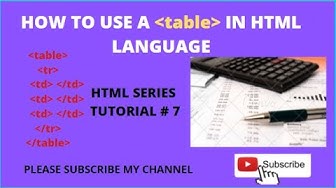 'Video thumbnail for how to use tables in html language.'