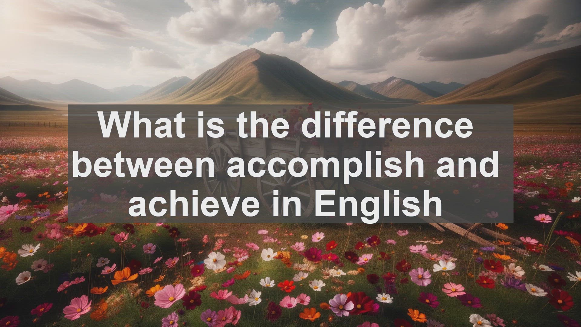 'Video thumbnail for What is the difference between accomplish and achieve in English?'