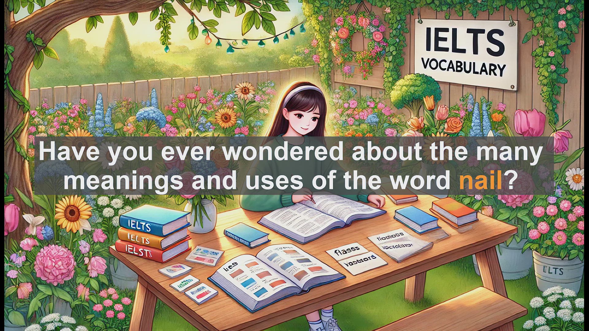'Video thumbnail for 2500 Must Know IELTS 5.5 Vocabulary - Mastering the Word 'Nail' for IELTS Success'