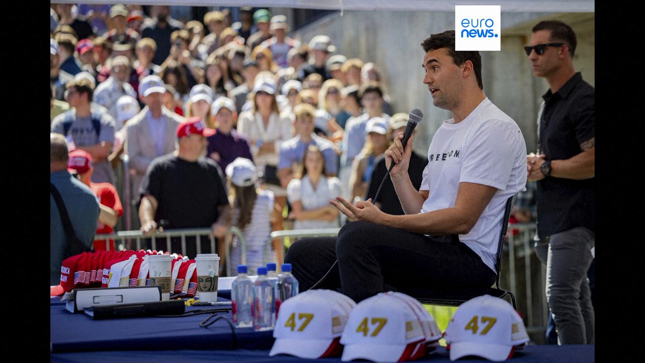 Video thumbnail for Watch: People seen leaving university campus after Charlie Kirk shooting at Utah Valley University