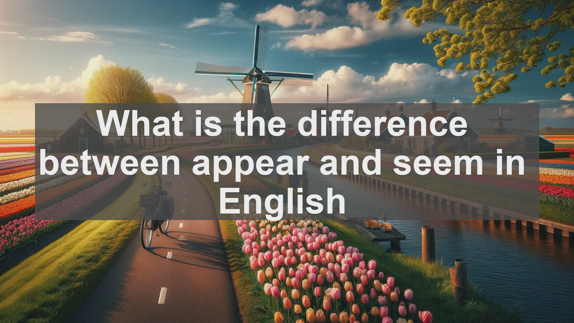 'Video thumbnail for What is the difference between appear and seem in English?'