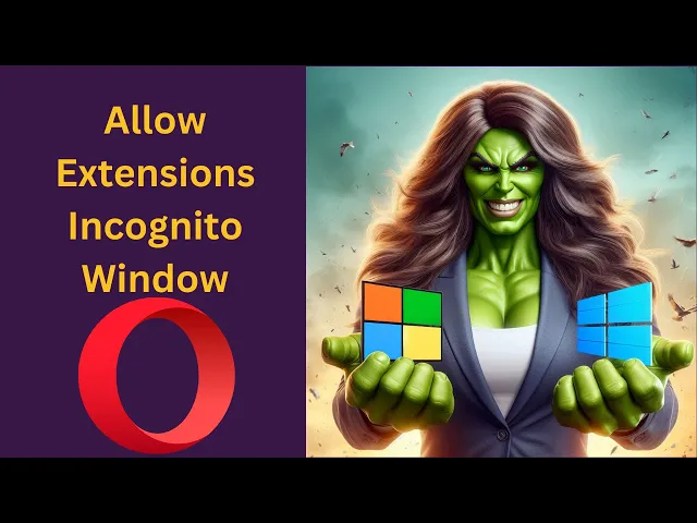'Video thumbnail for How to Allow Extensions in Private (Incognito) Windows in Opera on Windows 11 or 10 | GearUpWindows'