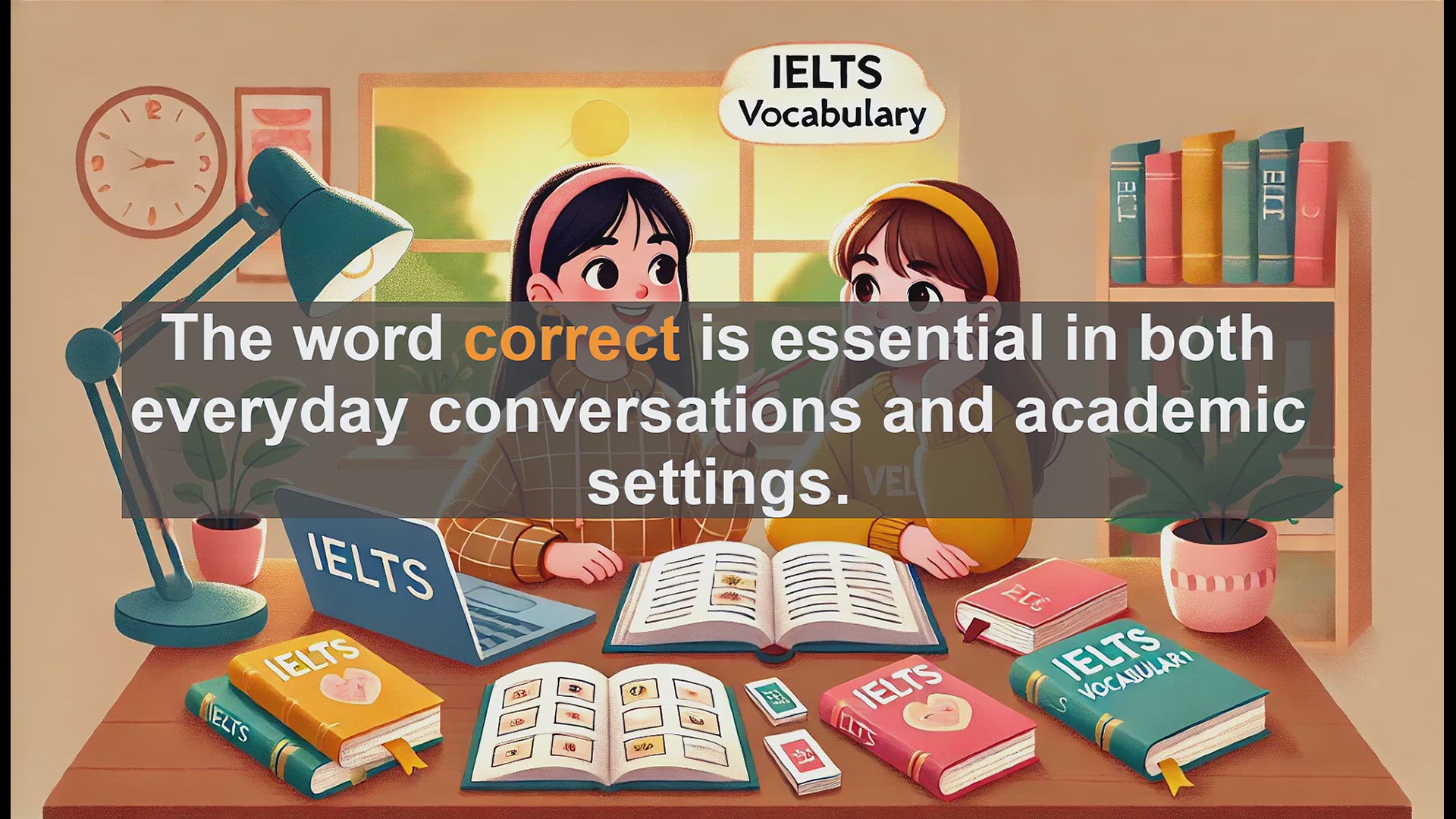 'Video thumbnail for 2500 Must Know IELTS 5.5 Vocabulary - Understanding the Word 'Correct': Boost Your IELTS Vocabulary'