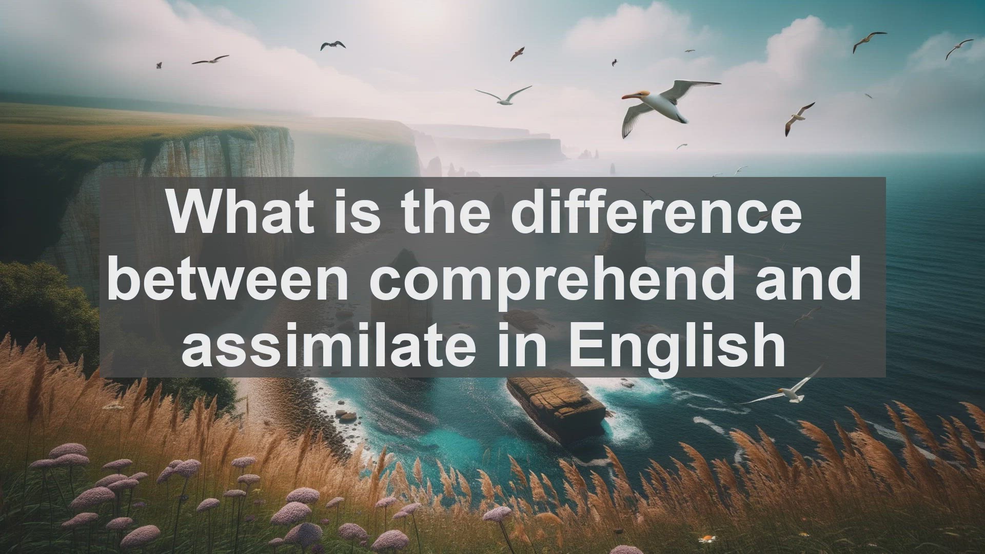 'Video thumbnail for What is the difference between comprehend and assimilate in English?'
