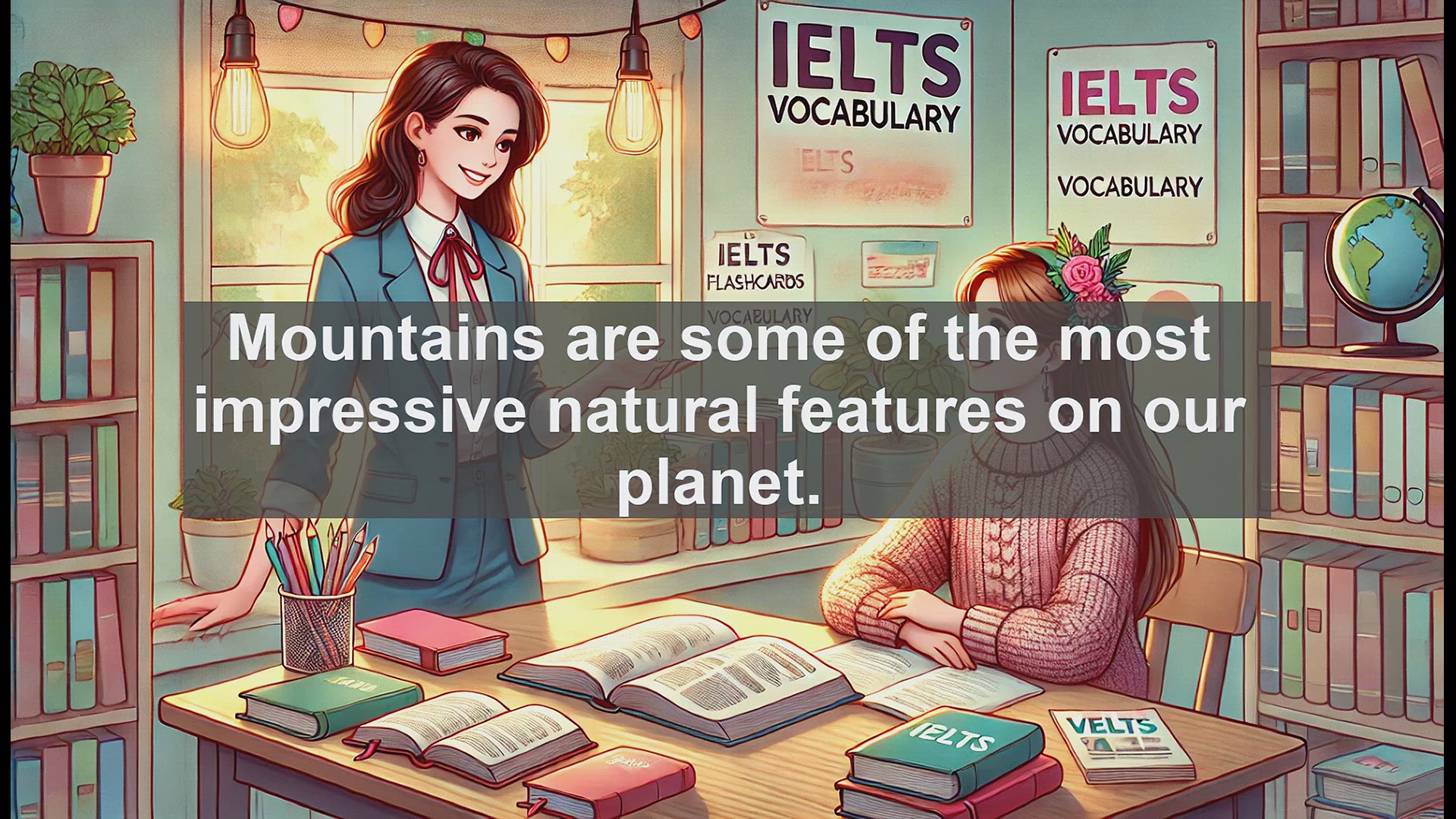 'Video thumbnail for 2500 Must Know IELTS 5.5 Vocabulary - Understanding 'Mountain': Essential IELTS Vocabulary'